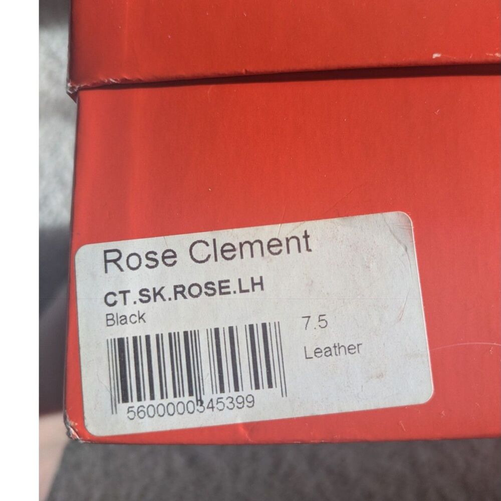 Sz 7.5 Skypro Rose Clement Black Leather Mid Heel Pumps - Picture 8 of 8